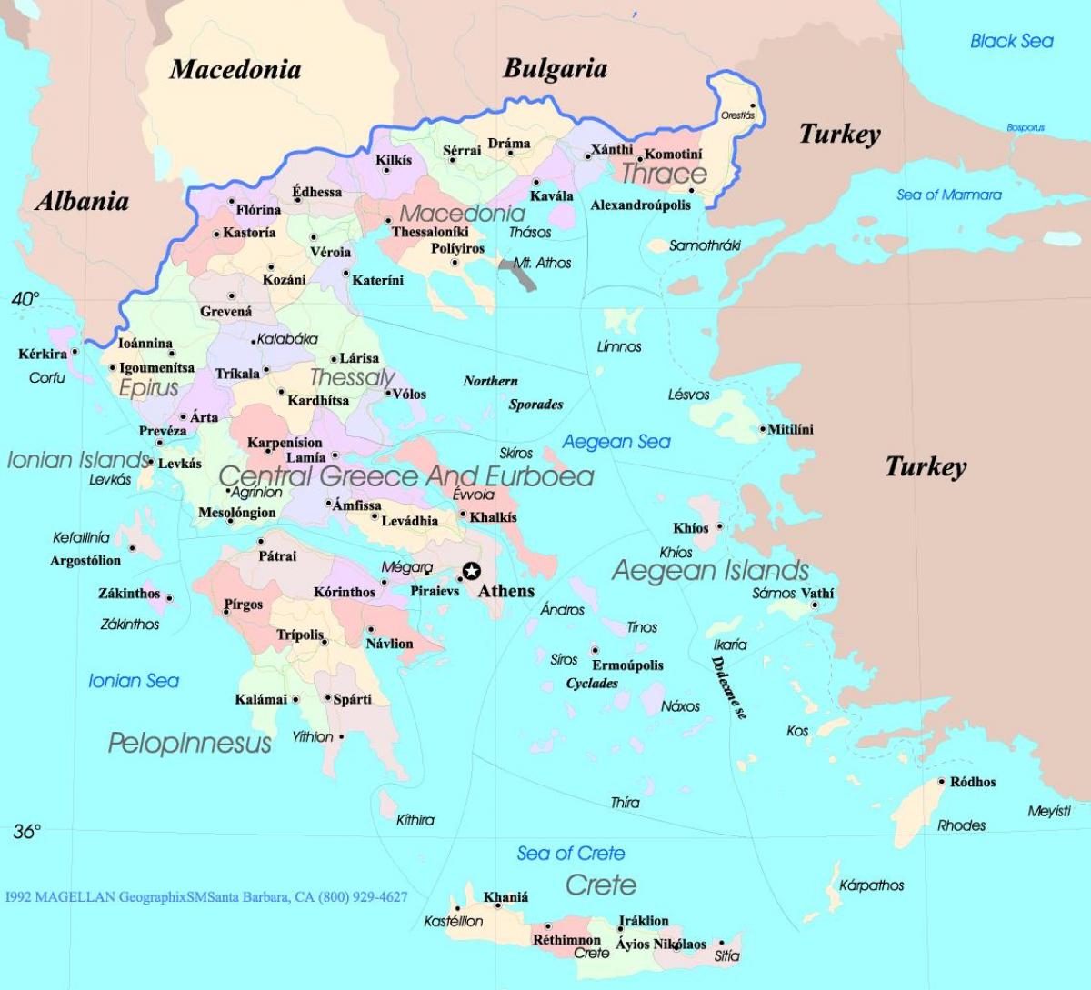 Гърция остров карта