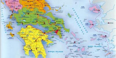 Карта на Гърция и гръцките острови