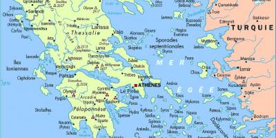 Подробна карта на Гърция